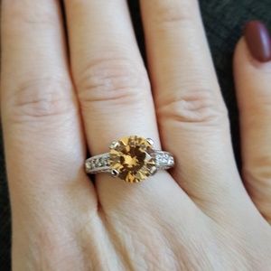 Sterling silver and cz ring